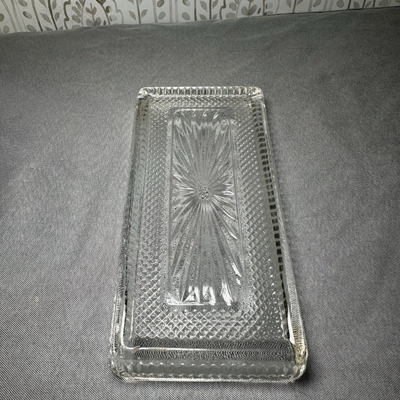 Mid century cut glass crystal 7x 3.5" Butter or candy relish tray - Picture 3 of 3